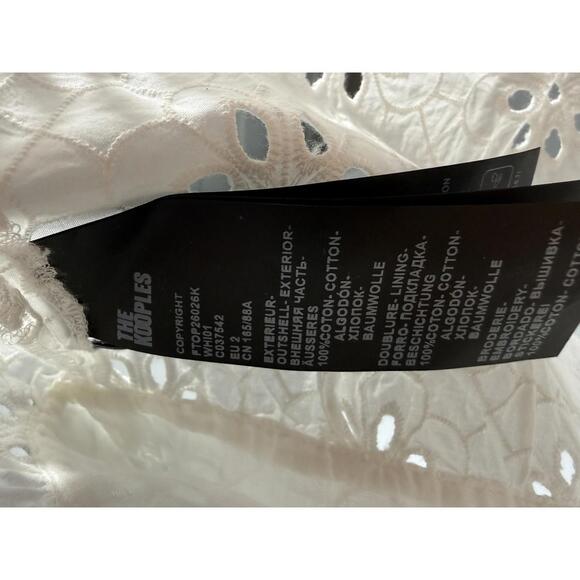 The Kooples Floral Embroidered Peplum Top US Medium / FR 2 NWT $185 - Picture 6 of 7